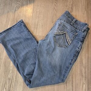 Ariat Jeans Womens 32S Real Denim Riding Jeans Mid Rise Bootcut Cowgirl